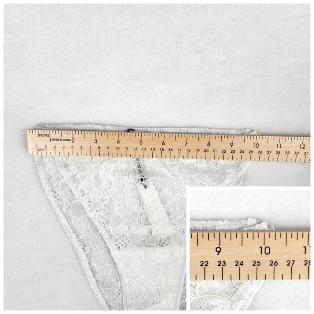 Rumored Womens Smitten High Cut Brief Lace Panty Size XS White Lace NWT - Picture 7 of 7